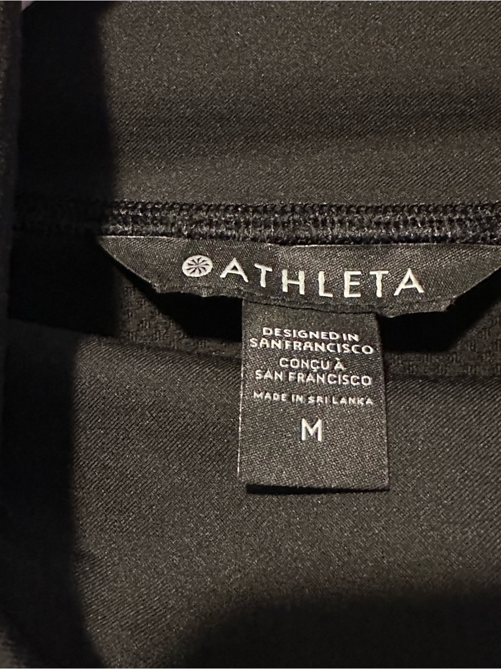 Athleta Black Cowl Neck Long Sleeve Performance Top Size M - Picture 2 of 5